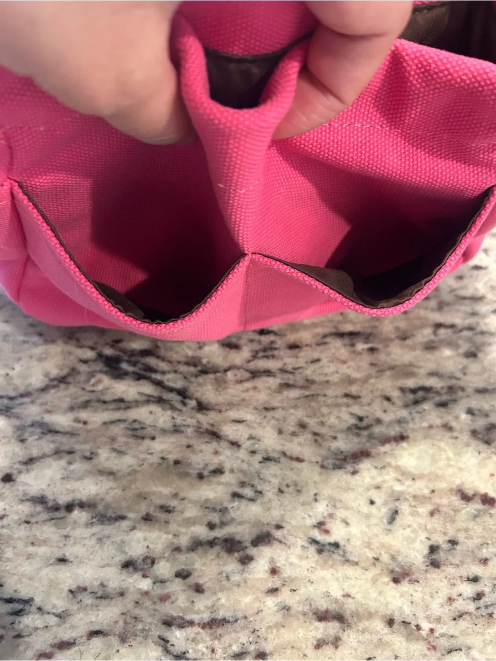 Vercord Pink Canvas Bag Organized